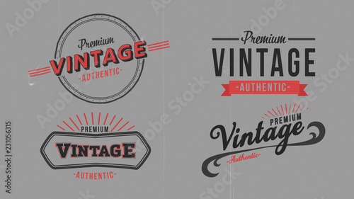 Retro Vintage Label Titles