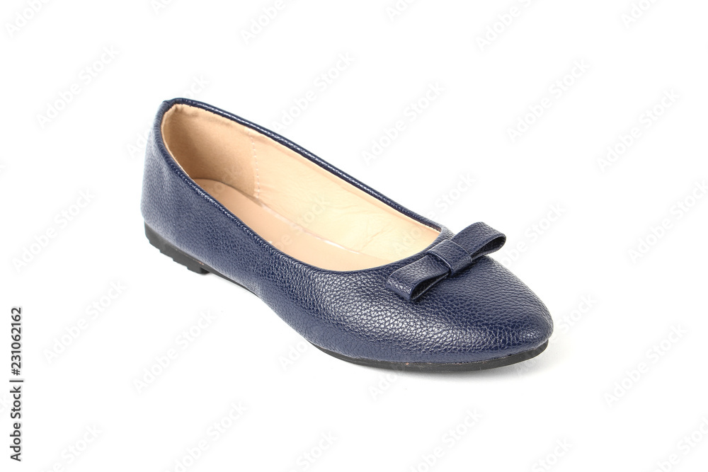 Women's moccasinse shoes leather isolated on white background Women's moccasinse shoes leather isolated on white background