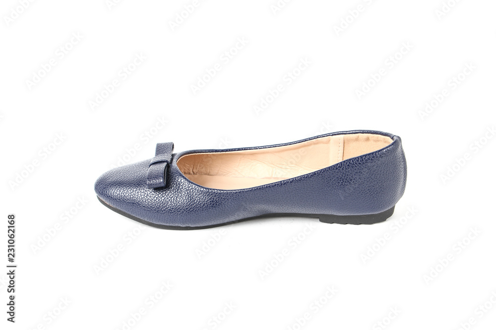 Women's moccasinse shoes leather isolated on white background Women's moccasinse shoes leather isolated on white background