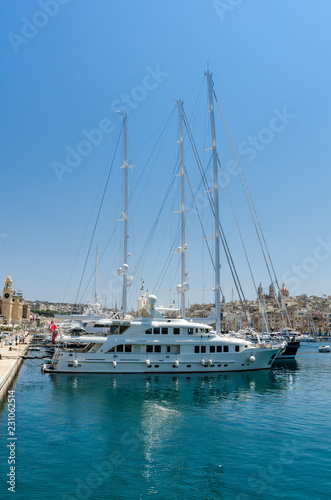 Boats in Marine Station of Valletta