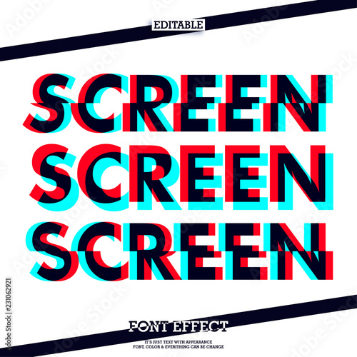 screen fashion text effect