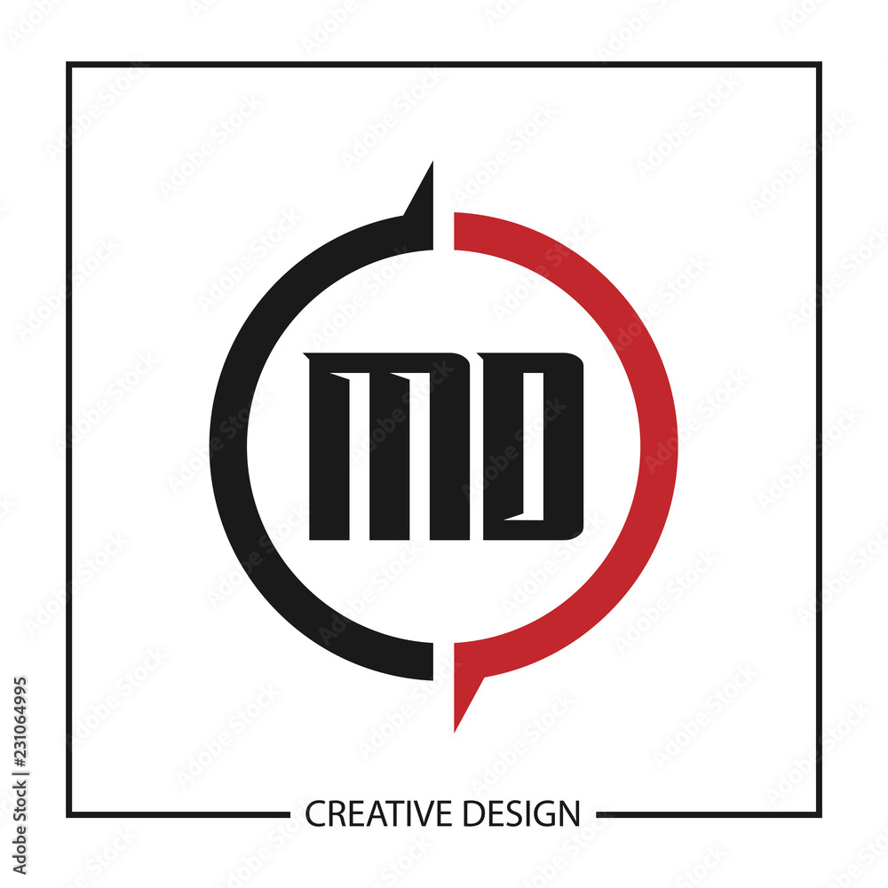 Obraz premium Initial Letter MD Logo Template Design Vector Illustration