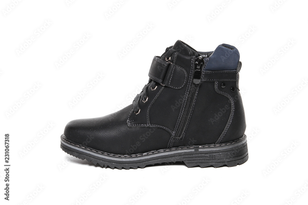 Mans demi-season leather shoes isolated on wthite Mans demi-season leather shoes isolated on wthite