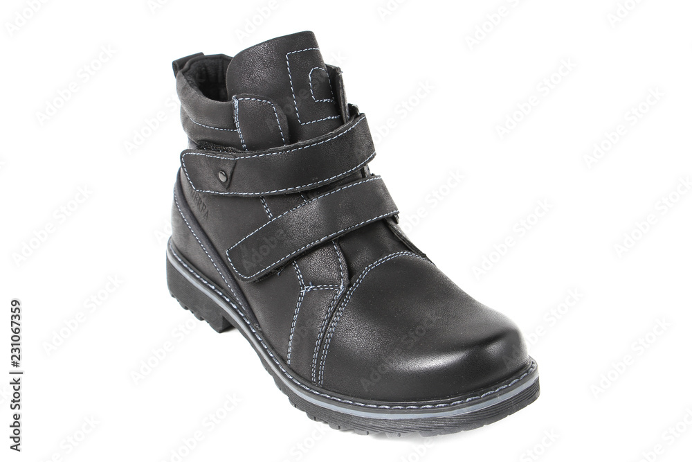 Mans demi-season leather shoes isolated on wthite Mans demi-season leather shoes isolated on wthite