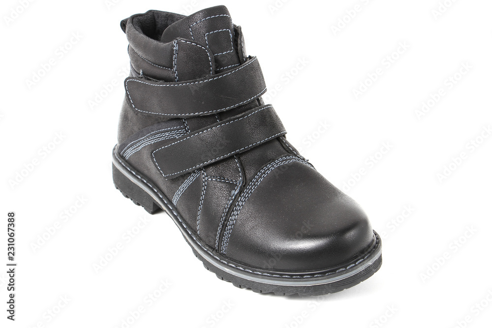 Mans demi-season leather shoes isolated on wthite Mans demi-season leather shoes isolated on wthite