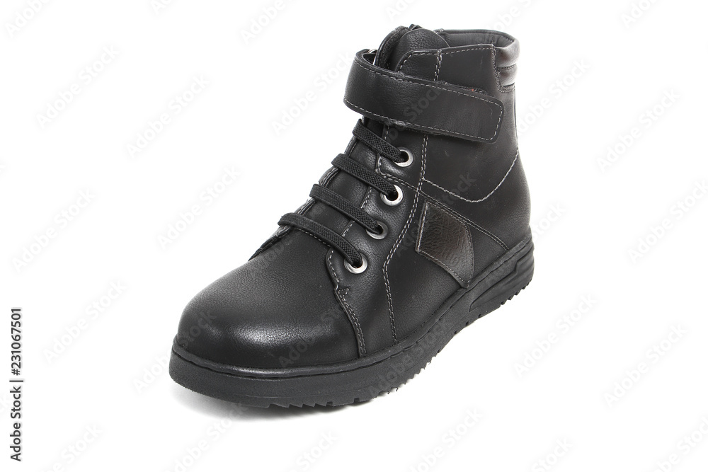 Mans demi-season leather shoes isolated on wthite Mans demi-season leather shoes isolated on wthite