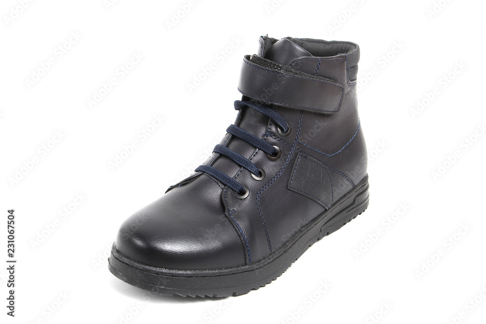 black boots isolated on white background black boots isolated on white background