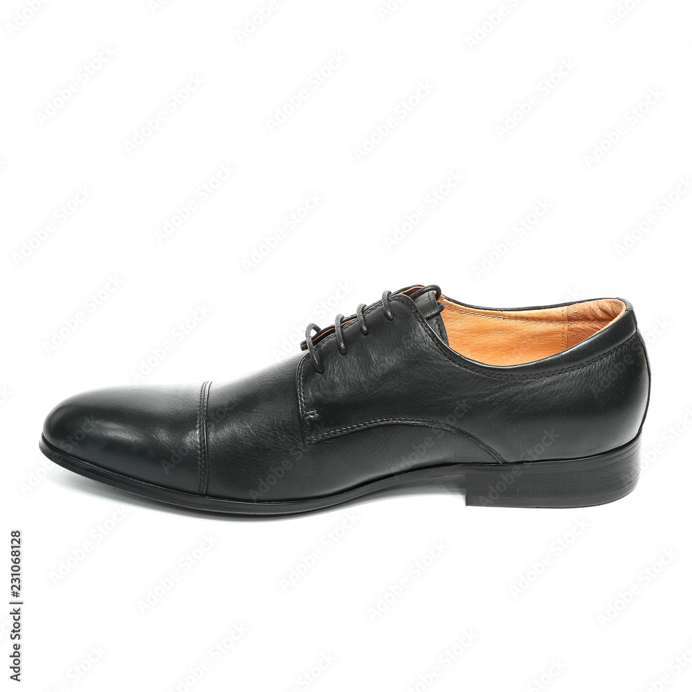 Office leathers man shoes isolated on white Office leathers man shoes isolated on white