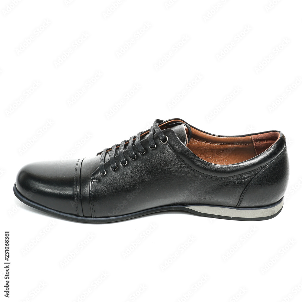 Office leathers man shoes isolated on white Office leathers man shoes isolated on white