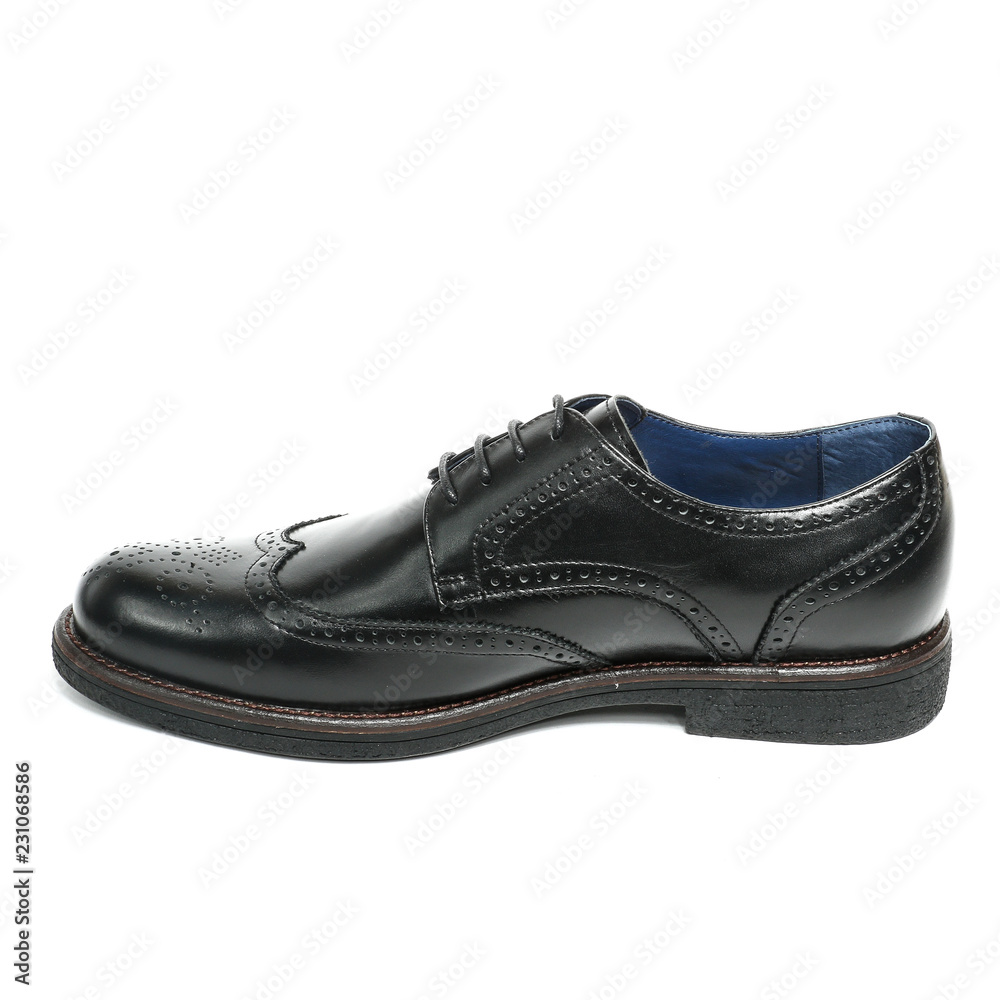 Office leathers man shoes isolated on white Office leathers man shoes isolated on white
