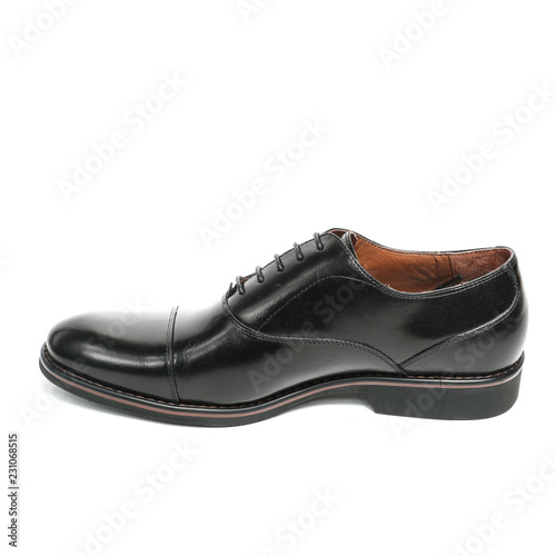 Office leathers man shoes isolated on white