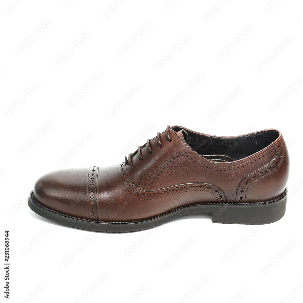 Office leathers man shoes isolated on white Office leathers man shoes isolated on white