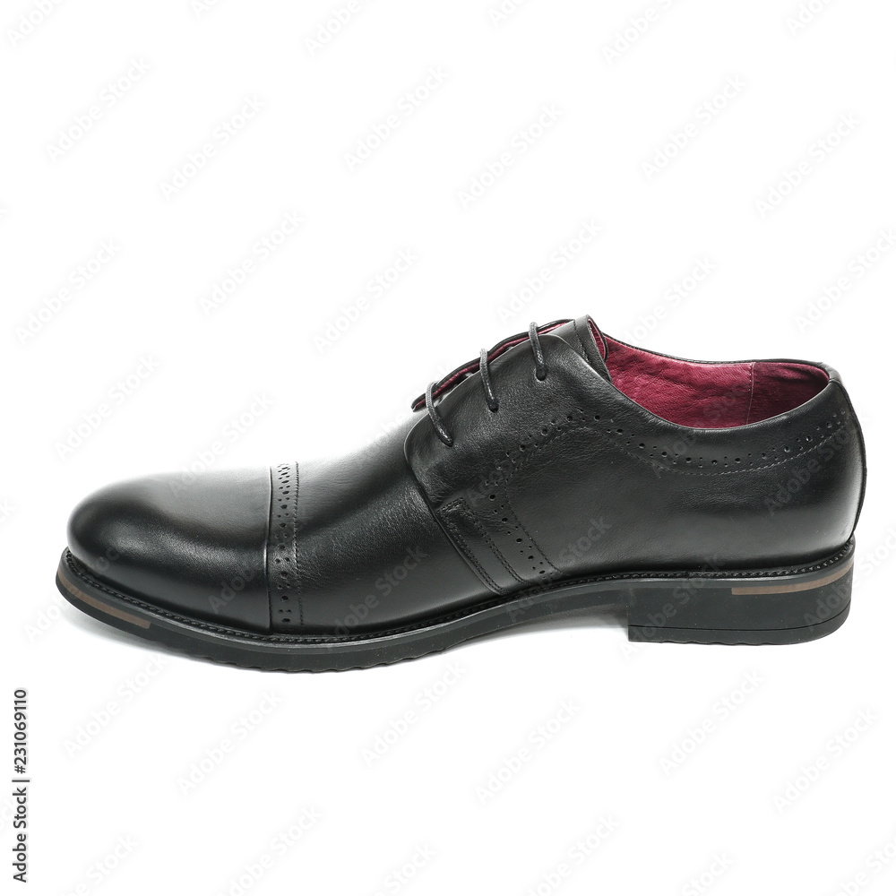 Office leathers man shoes isolated on white Office leathers man shoes isolated on white