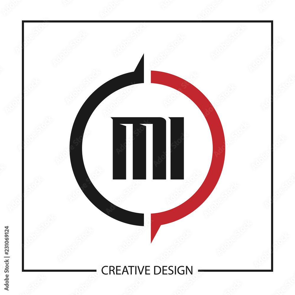 Obraz premium Initial Letter MI Logo Template Design Vector Illustration