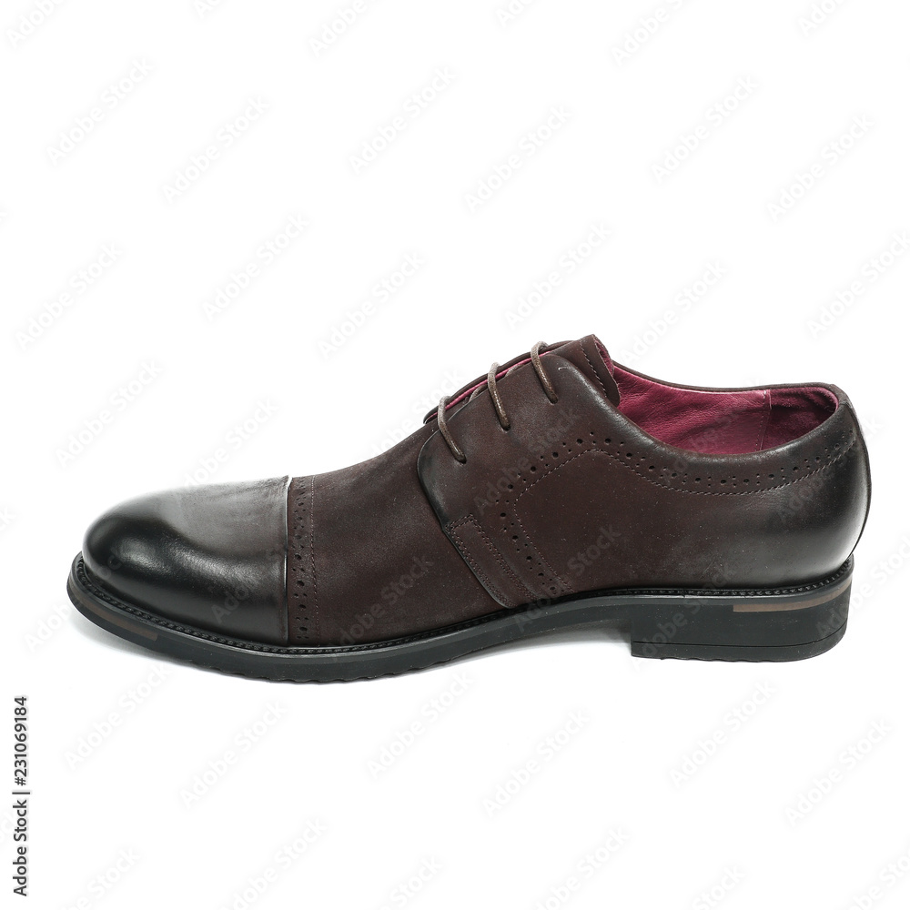 Office leathers man shoes isolated on white Office leathers man shoes isolated on white