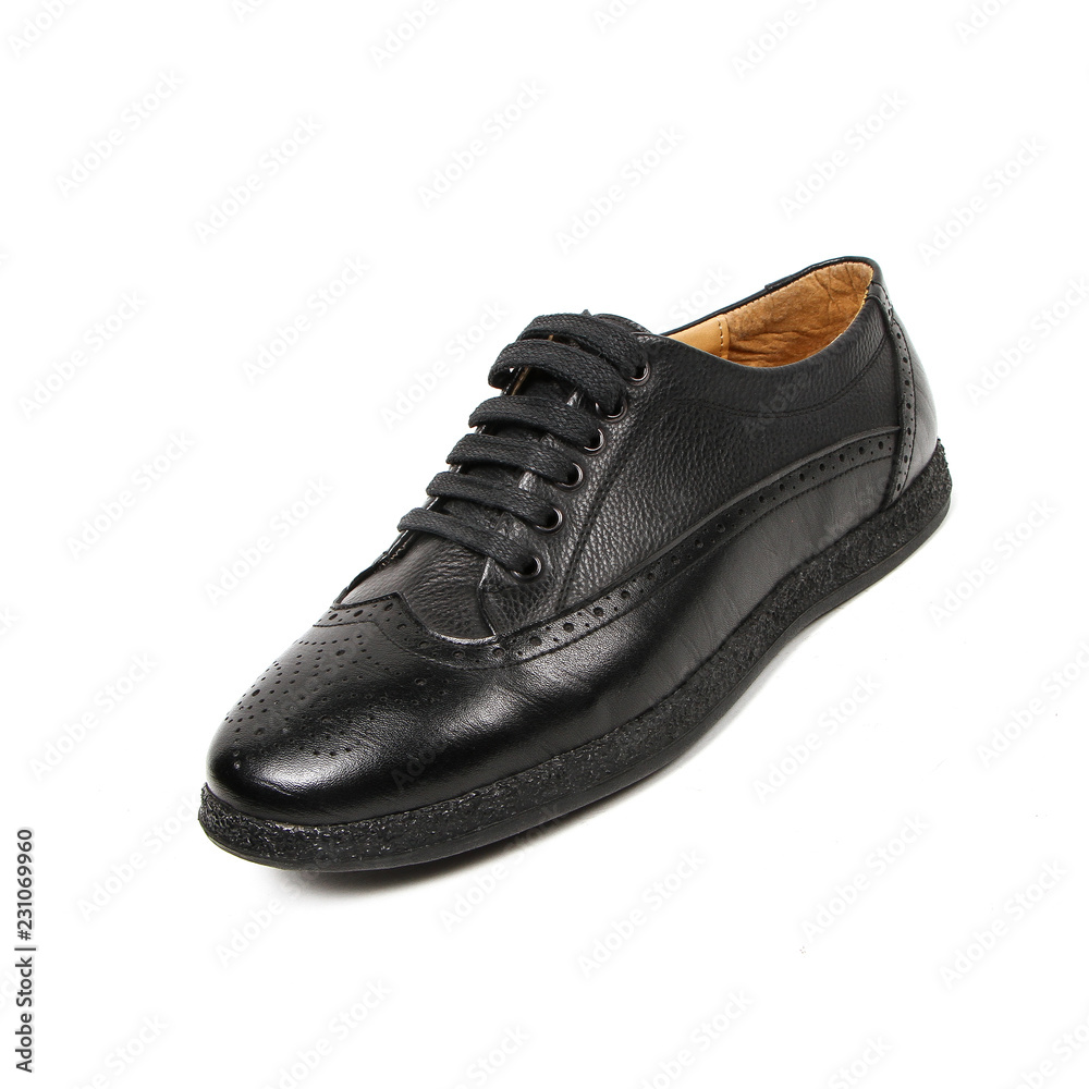 Office leathers man shoes isolated on white Office leathers man shoes isolated on white