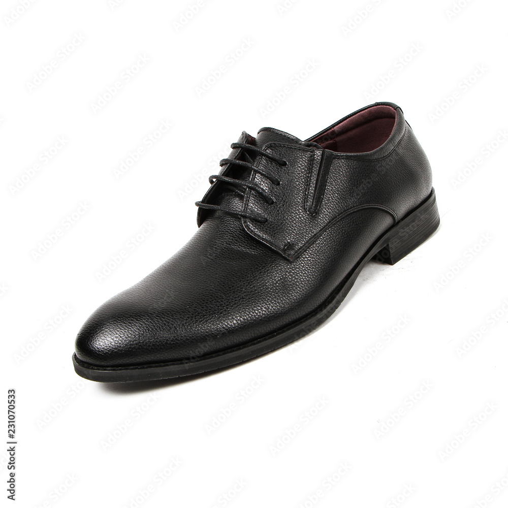 Office leathers man shoes isolated on white Office leathers man shoes isolated on white