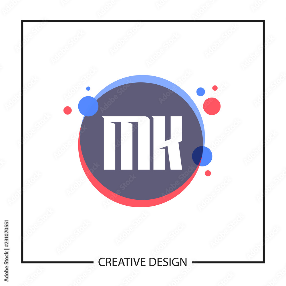 Initial Letter MK Logo Template Design Vector Illustration Initial Letter MK Logo Template Design Vector Illustration