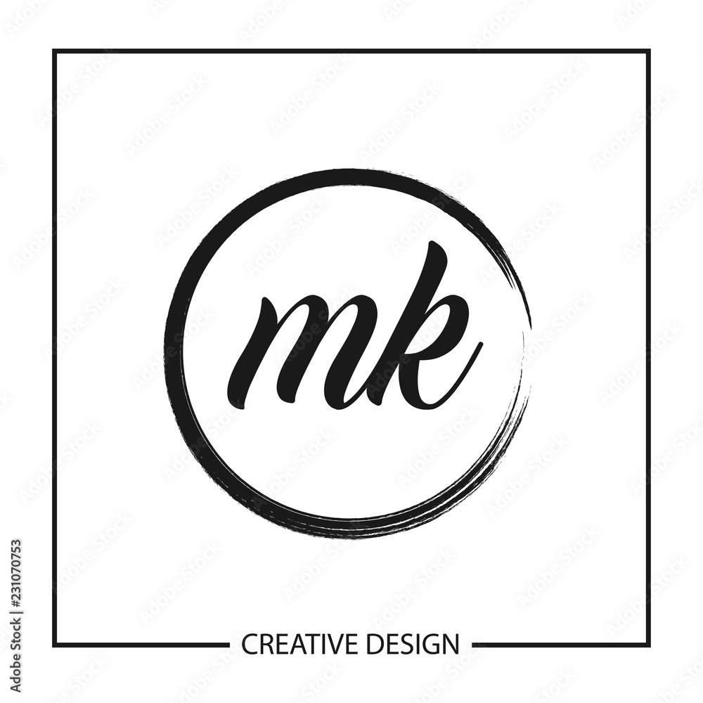 Initial Letter MK Logo Template Design Vector Illustration Initial Letter MK Logo Template Design Vector Illustration