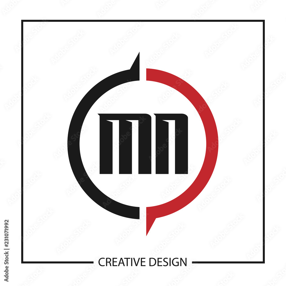 Obraz premium Initial Letter MN Logo Template Design Vector Illustration