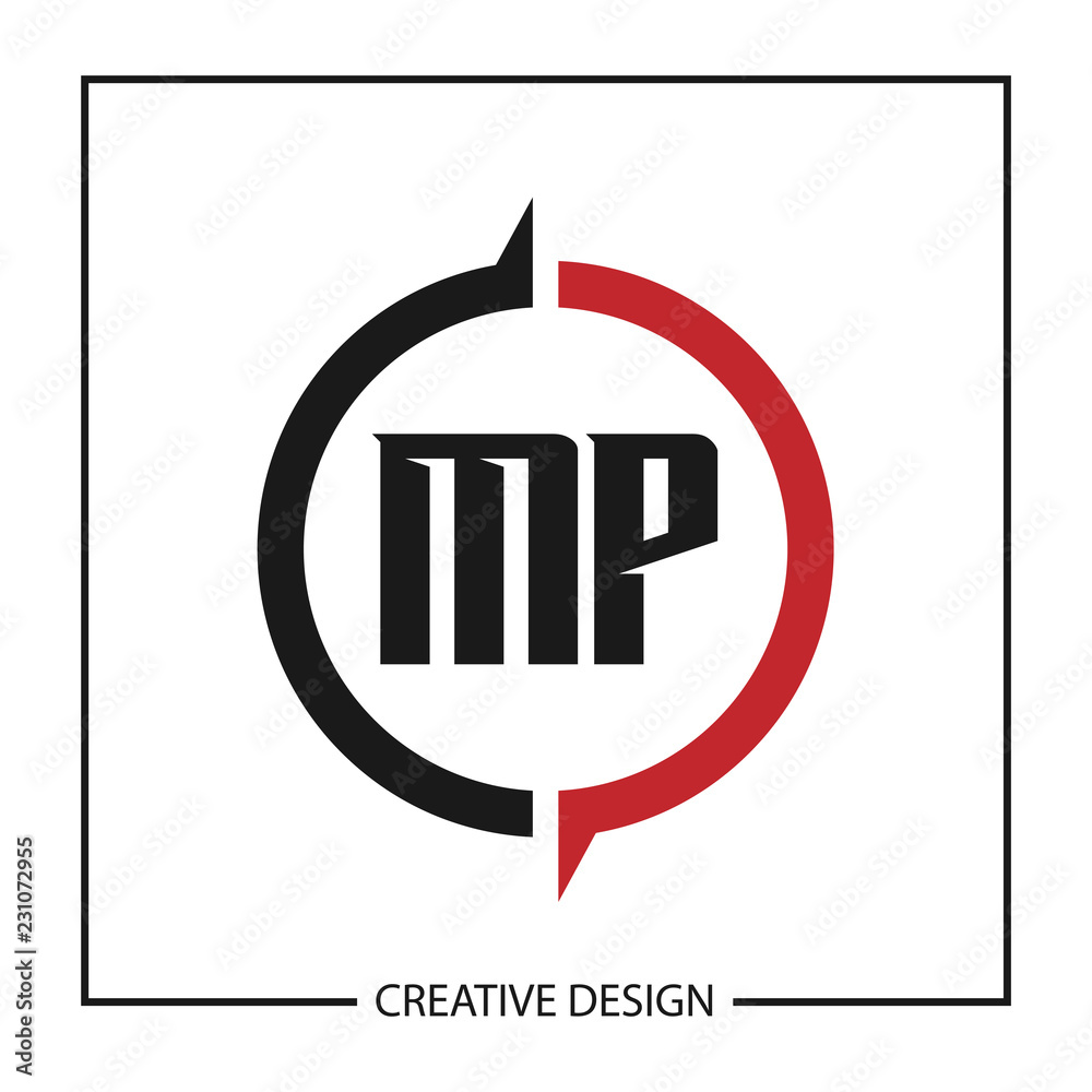 Obraz premium Initial Letter MP Logo Template Design Vector Illustration