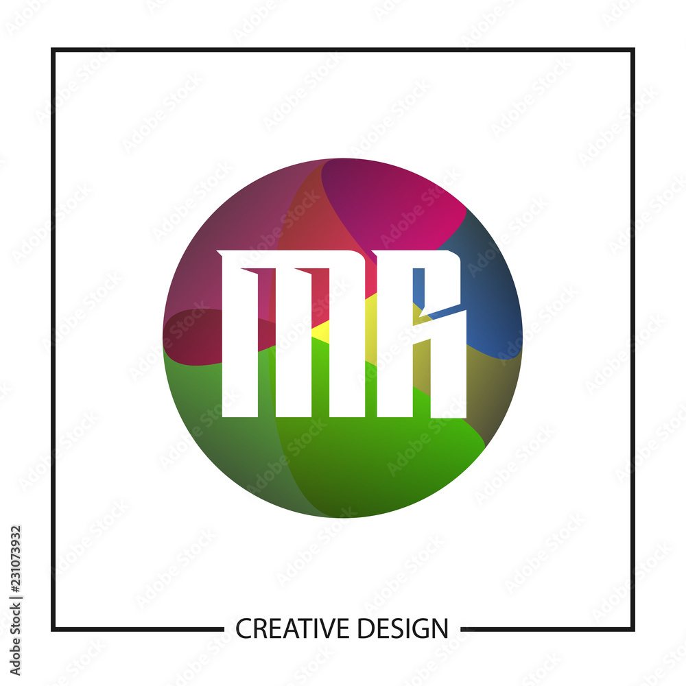 Initial Letter MR Logo Template Design Vector Illustration