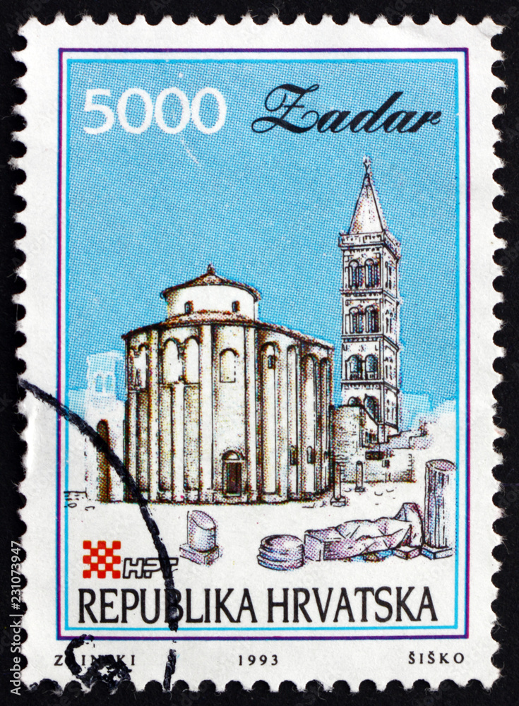 Postage stamp Croatia 1993 Zadar, Croatian City