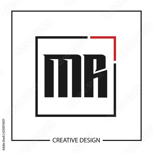 Initial Letter MR Logo Template Design Vector Illustration