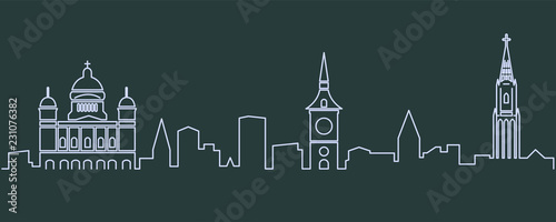 Bern Single Line Skyline