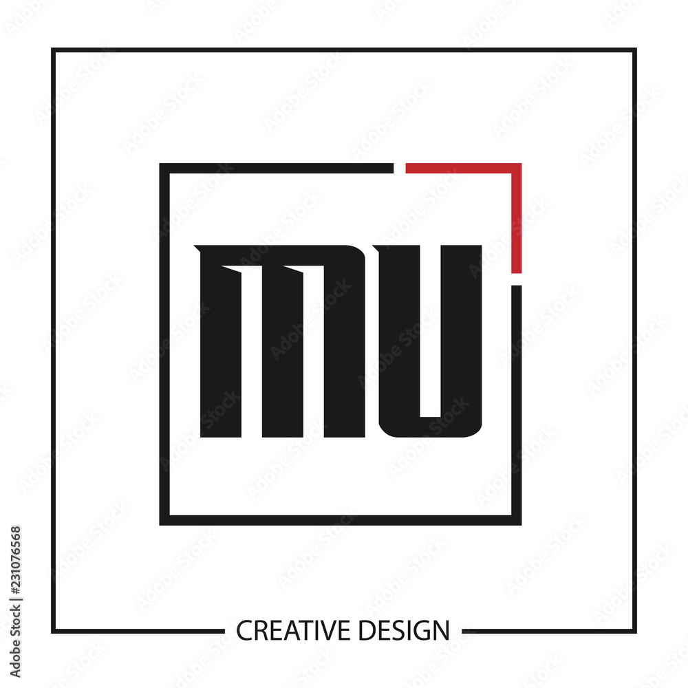 Initial Letter MU Logo Template Design Vector Illustration
