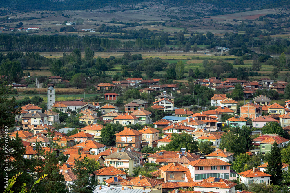 A view of the village of Hadjidimovo, Bulgaria.