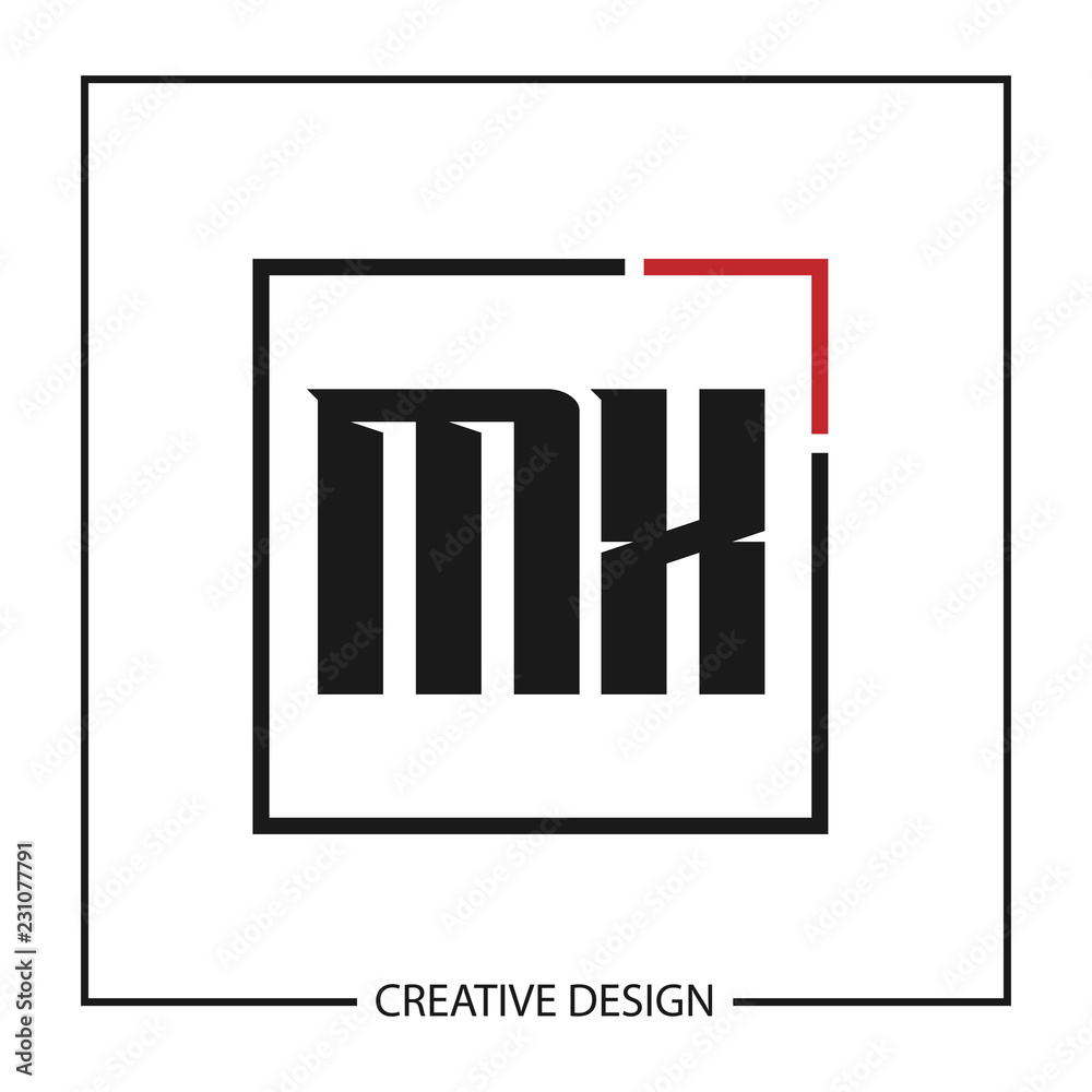 Initial Letter MX Logo Template Design Vector Illustration Initial Letter MX Logo Template Design Vector Illustration