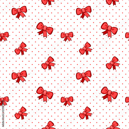 colorful Bows seamless pattern