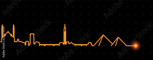 Cairo Light Streak Skyline