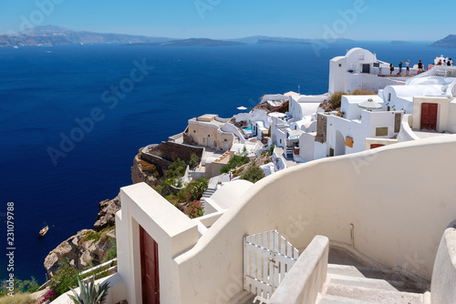 Mountain architecture of Santorini island, Greece