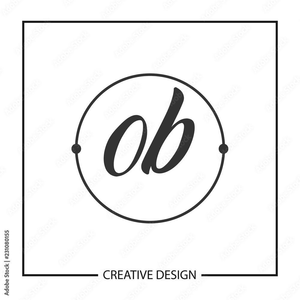 Initial Letter OB Logo Template Design Vector Illustration