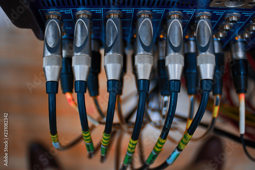 The plags and cables