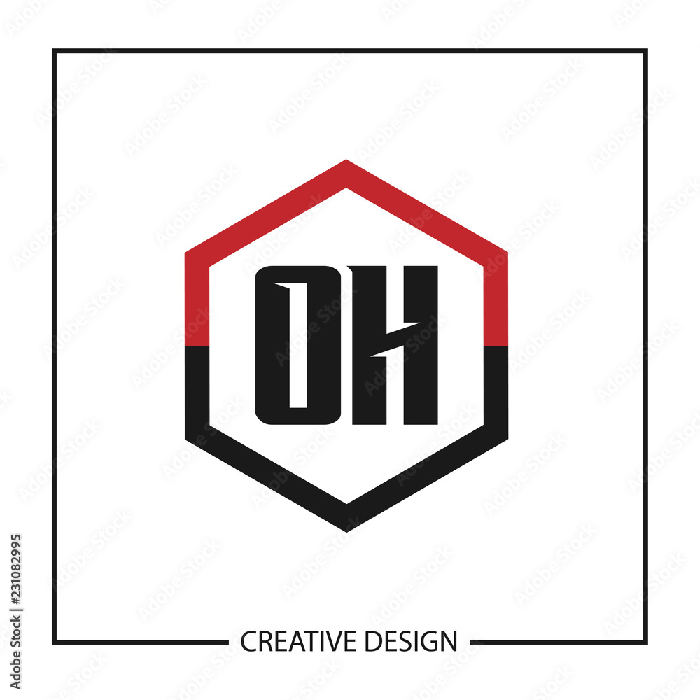 Initial Letter OH Logo Template Design Vector Illustration