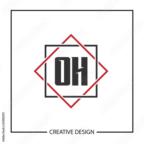 Initial Letter OH Logo Template Design Vector Illustration