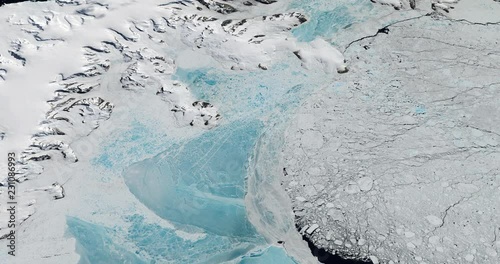 Very high-altitude circular tracking shot of Larsen Ice Shelf, Antarctica . Reversible, seamless loop. Elements of this image furnished by NASA photo