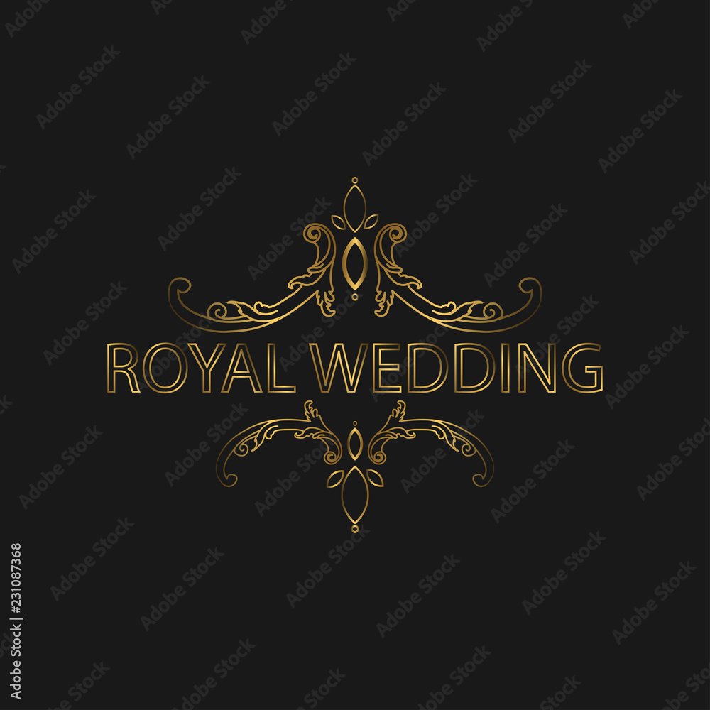 Logo Luxury with Golden Color Logo Luxury with Golden Color
