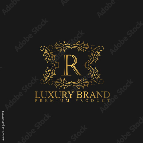 Logo Luxury with Golden Color