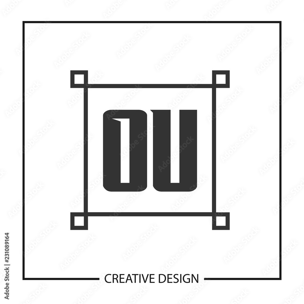 Initial Letter OU Logo Template Design Vector Illustration Initial Letter OU Logo Template Design Vector Illustration