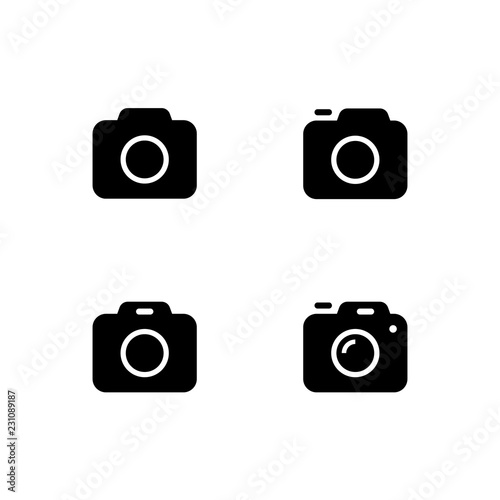 Photo camera icon set isolated. modern simple symbol for graphic and web design. Photo camera icon flat vector illustration, EPS10.