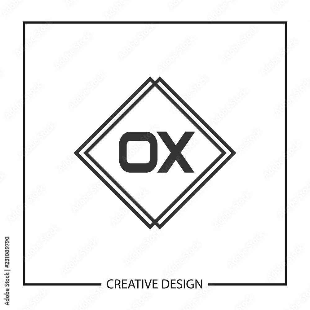 Initial Letter OX Logo Template Design Vector Illustration Initial Letter OX Logo Template Design Vector Illustration