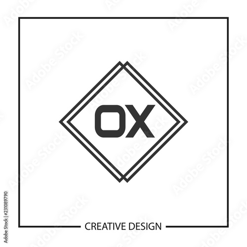 Initial Letter OX Logo Template Design Vector Illustration