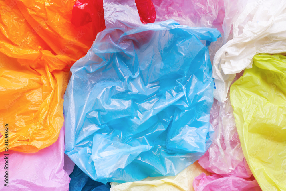Fototapeta premium Colorful plastic bags