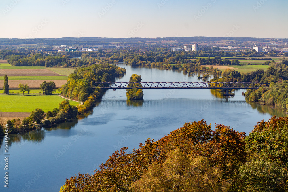 Naklejka premium Blick auf die Donau von der Walhalle bei Regensburg