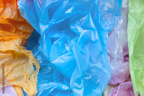 Colorful plastic bags