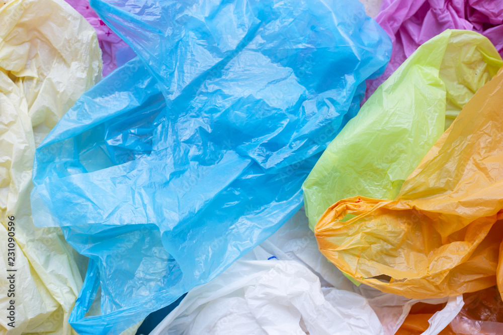 Fototapeta premium Colorful plastic bags